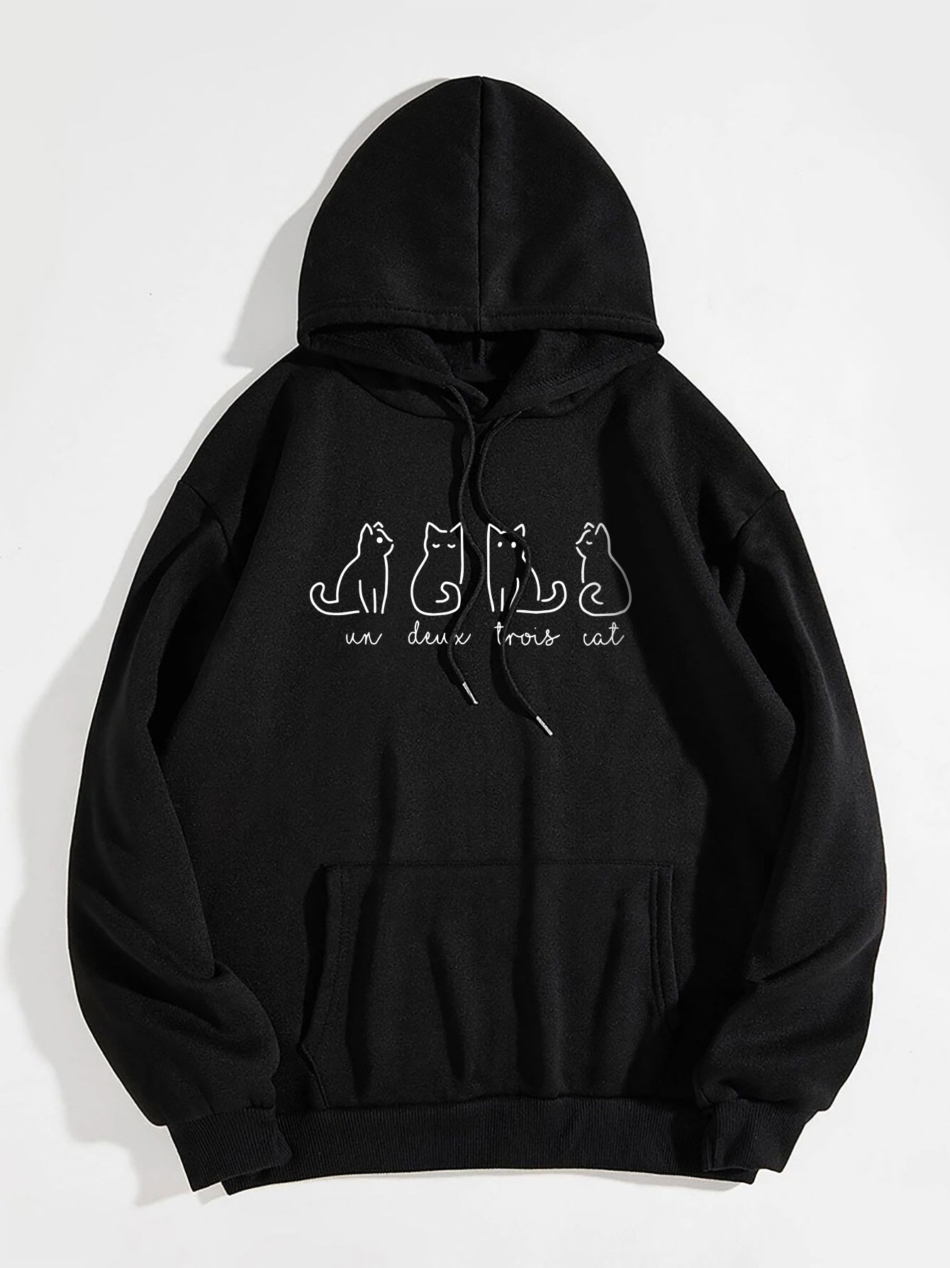 Printed Pattern Women's Warm Drawstring Hoodie