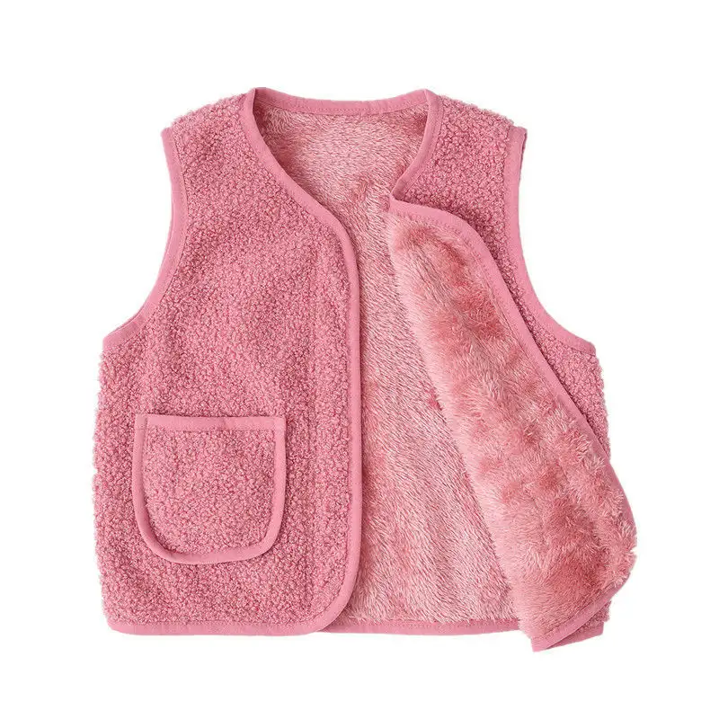 Children Berber Fleece Vest Warmth Retention Material