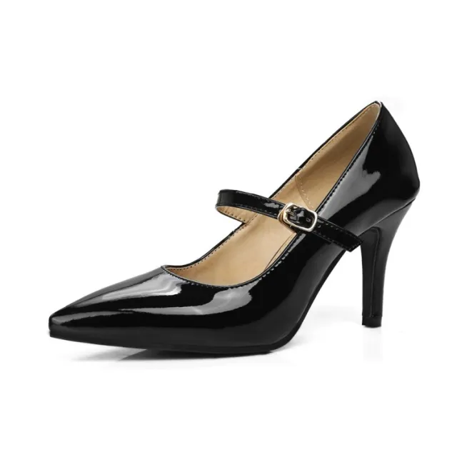 Pointed Toe Low cut Plus Size High Heel Women's Shoes Black - Shop at LoveMi