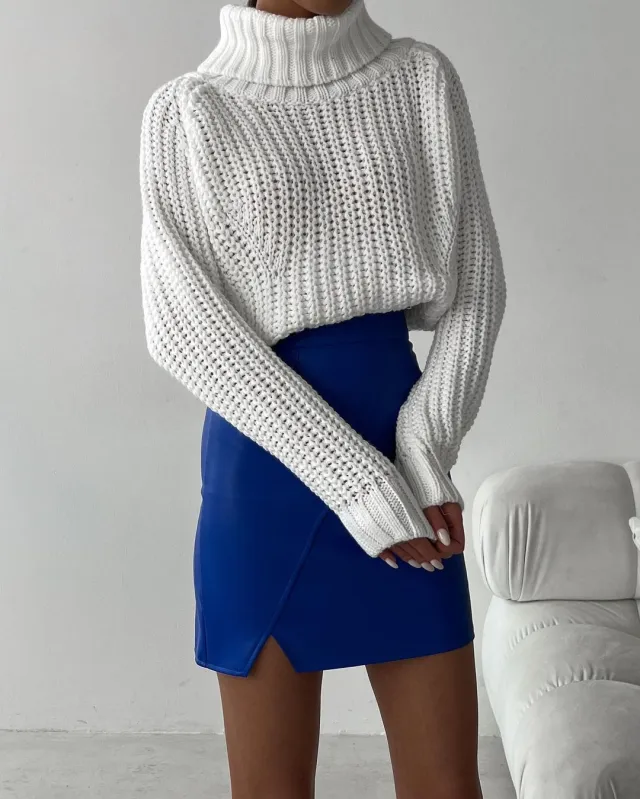 Women's All match Long sleeved Sweater White - Shop at LoveMi