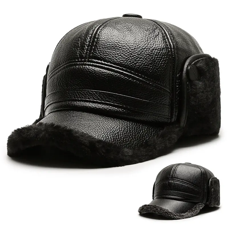 Middle-aged and Elderly People's Hats Men's Ear Protection Winter