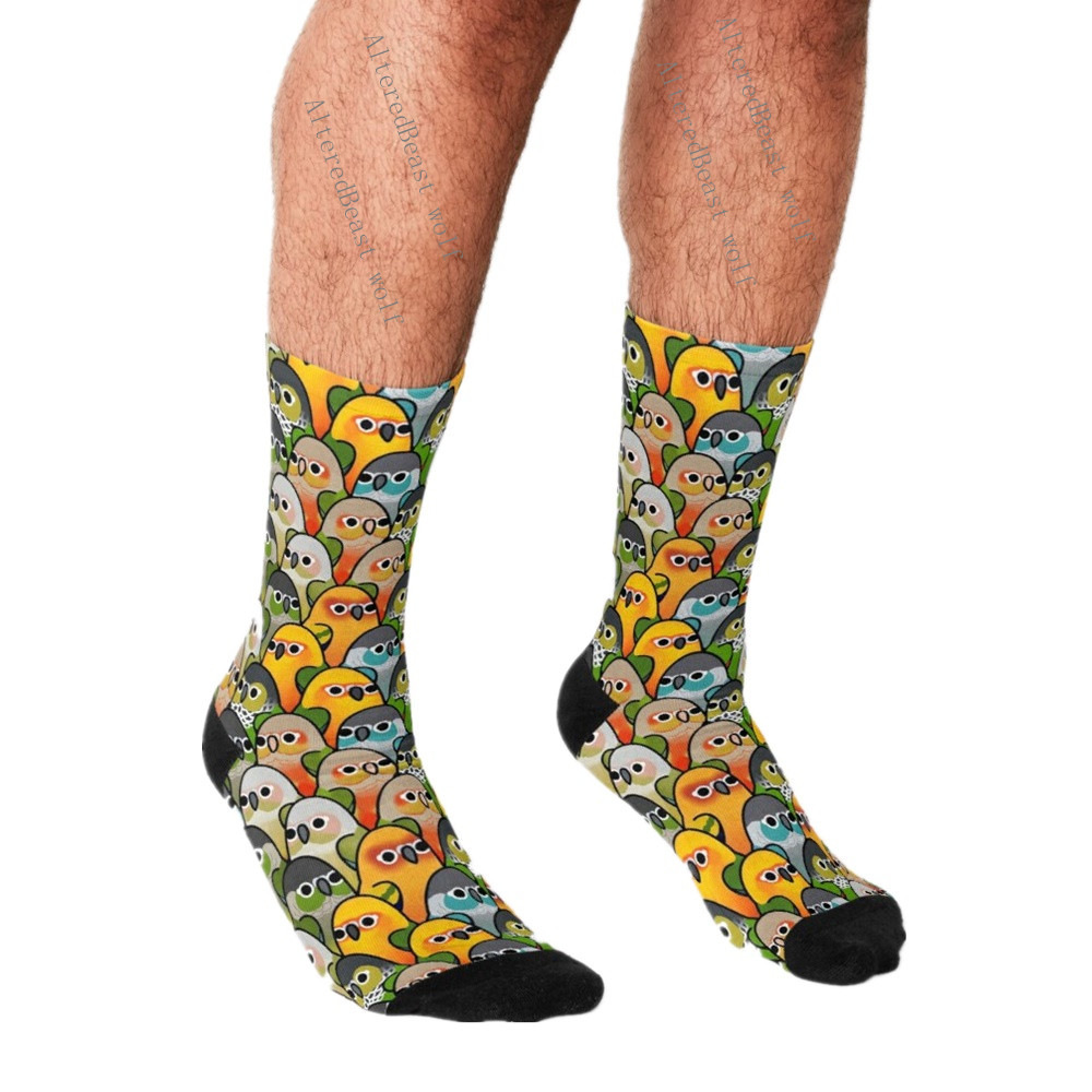 Men's Cartoon Unique Europe And America Cross Border Athletic Socks Digital Printing Lovers' Socks Style2 - Shop at LoveMi
