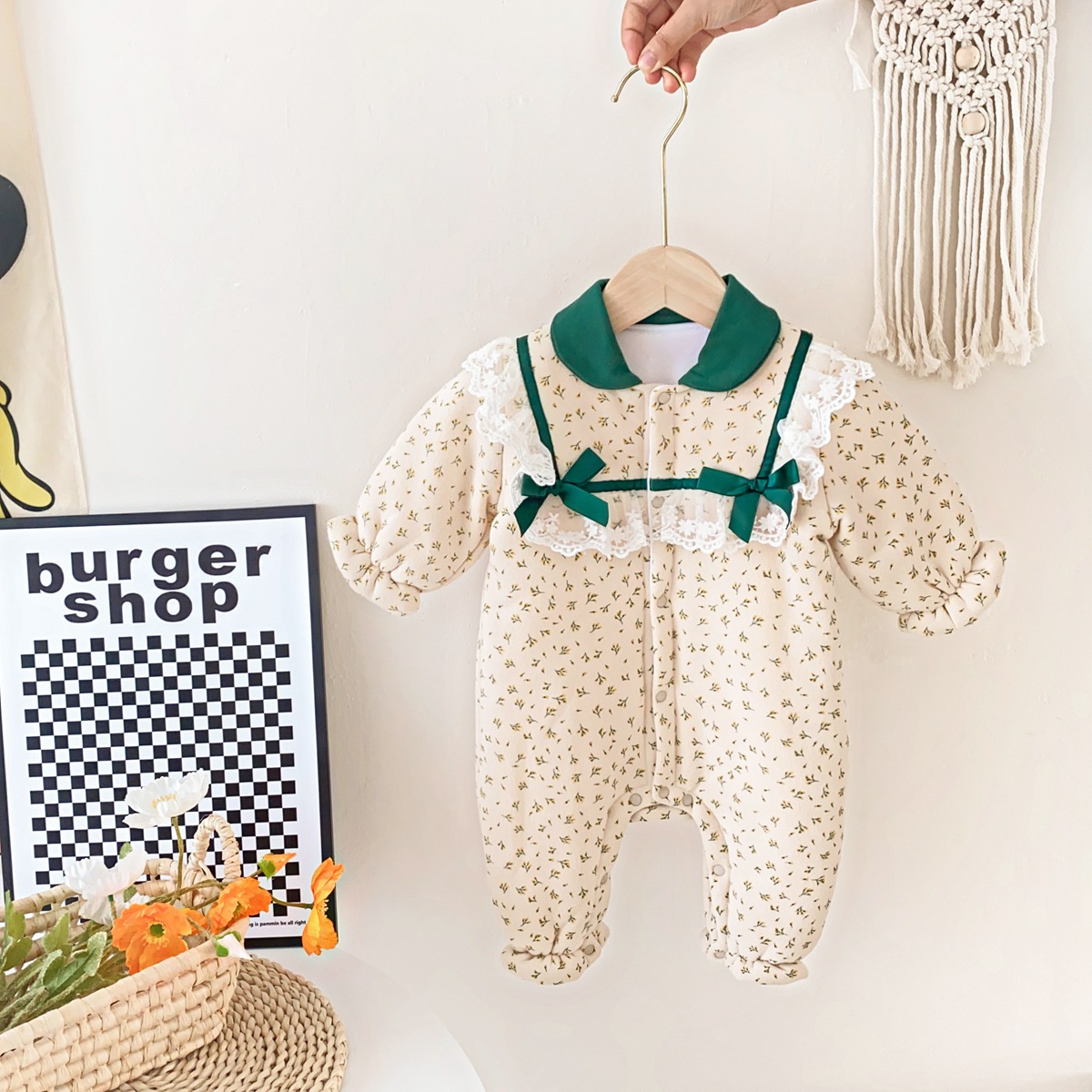 Baby One-piece Winter Cotton Dress Romper