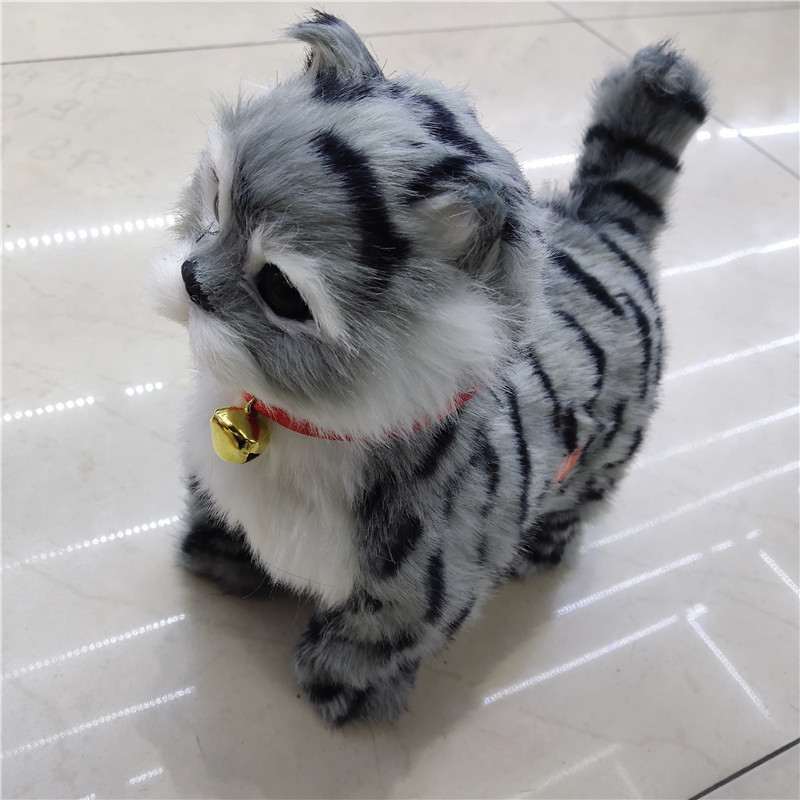 Electric Plush Simulation Motion-Activated Walking Cat With Meowing And Light-Controlled Plush Toy 2