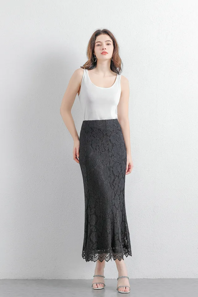 Hollow out Rhinestone High waist Figure flattering Long Dress Black - Shop at LoveMi