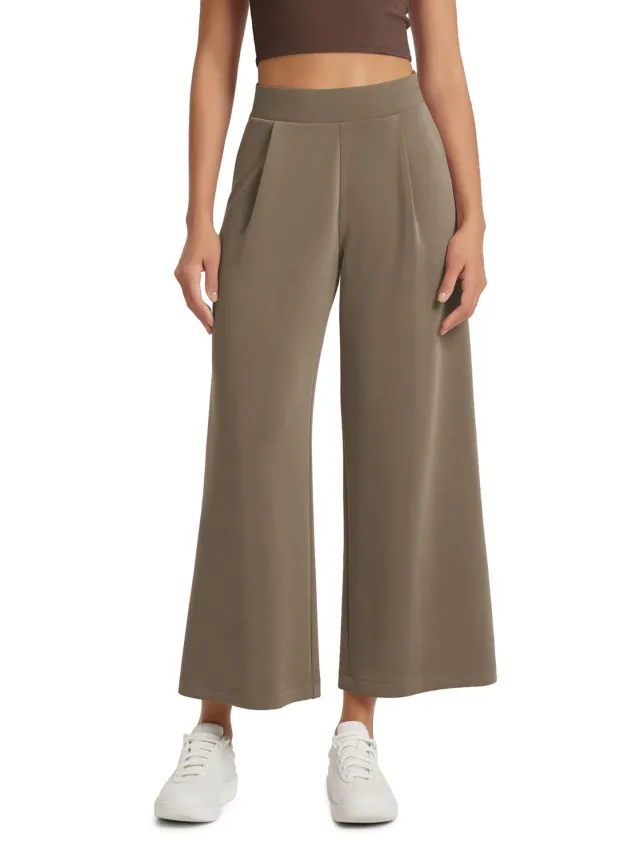 High Elastic Waist With Pocket Comfortable Casual Pants For Women Camel - Shop at LoveMi