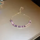 Purple Pink Zircon Bracelet