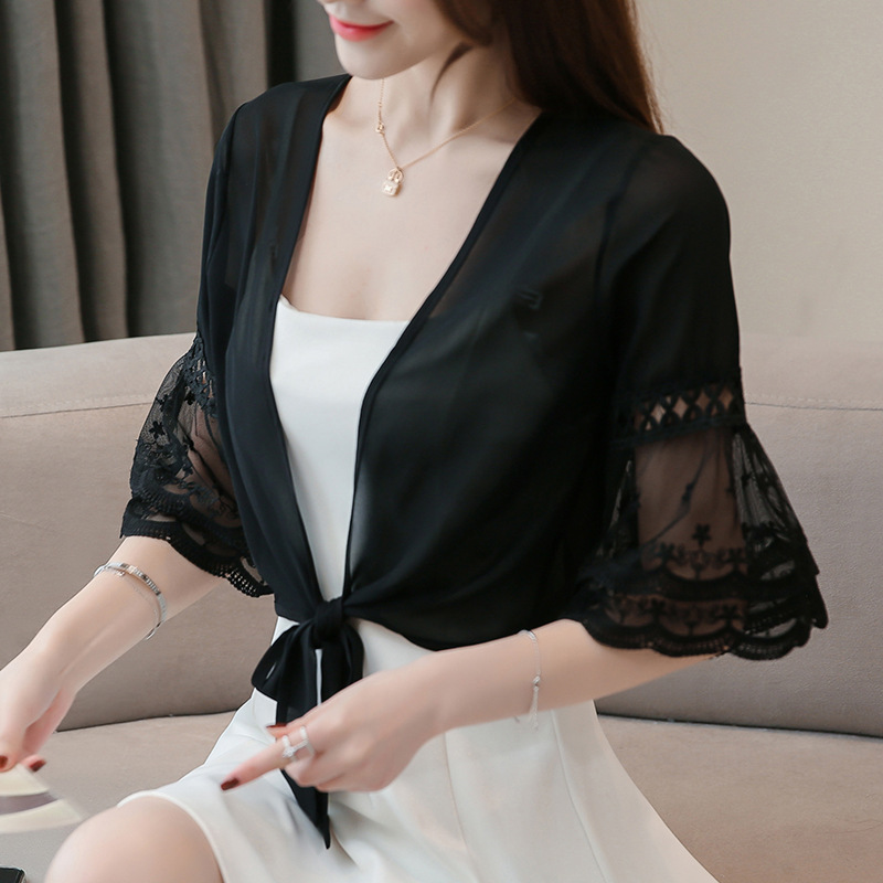 Lace Cappa Sun Protection Clothing Lace Shirt Chiffon Shirt