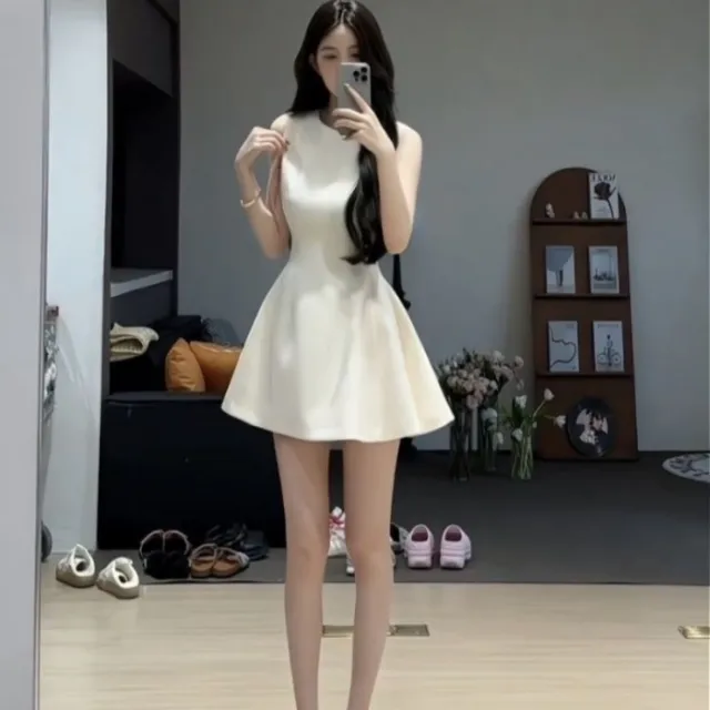 Waist controlled Slim Fit Slimming A Line Skirt For Women Beige - Shop at LoveMi