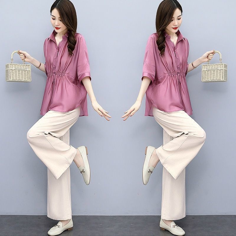 Cotton-Linen Wide-Leg Trouser Two-Piece Set, picture 6 of 12