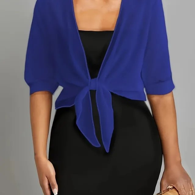 Shawl Short Coat Women's Waistcoat Thin Cardigan Blue - Shop at LoveMi