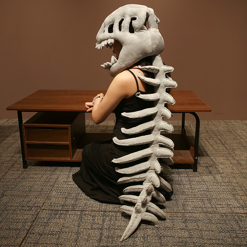 Chinese Dinosaur Skeleton Mask Plush Toy