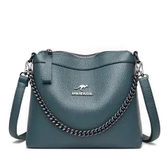 Large Capacity Crossbody Casual Shoulder Handbag - Blue - View 1