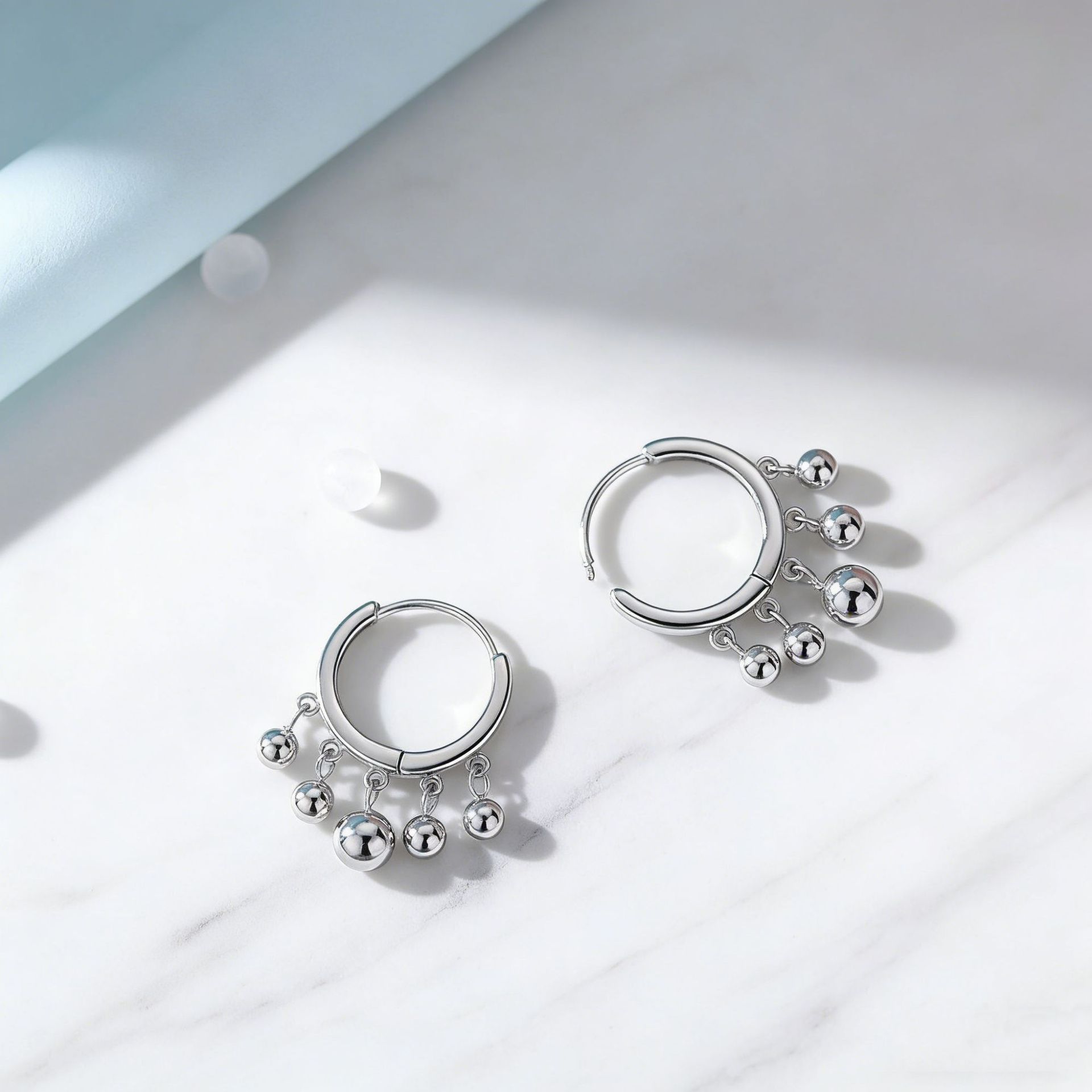 S925 Silver Tassel-shaped Pendant Earrings