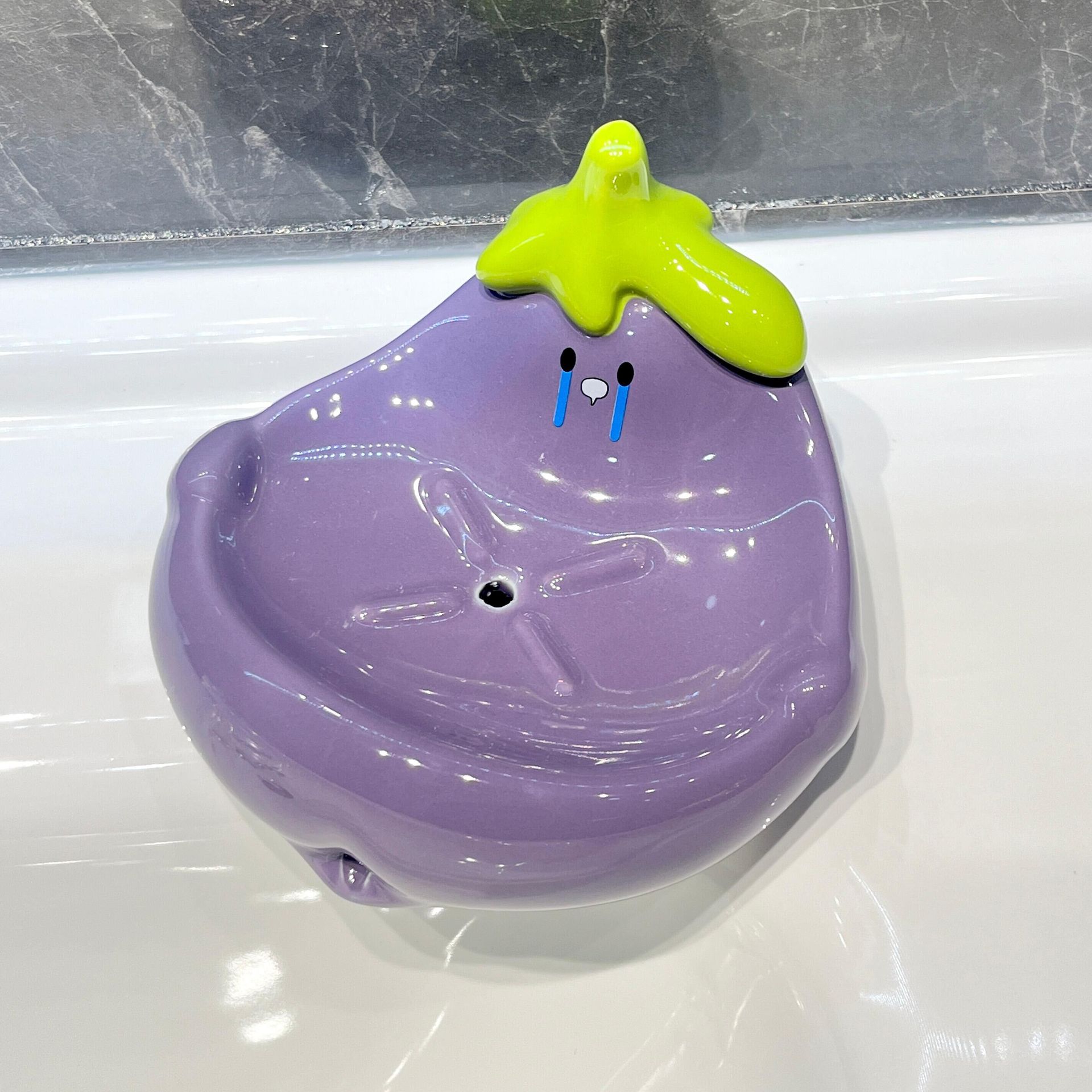 Crying Eggplant Soap Dish