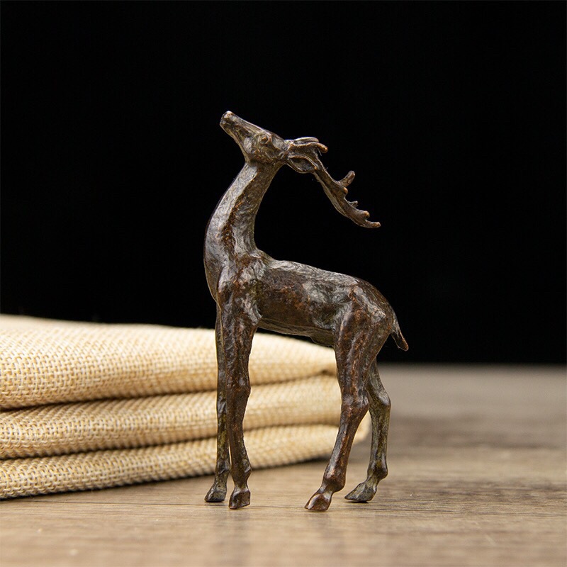 Title 20, Retro Purple Bronze Deer Decoration Alloy Deer ...