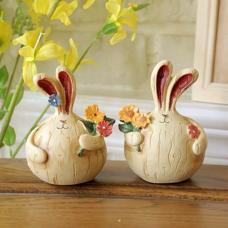 Title 8, Resin Fat Rabbit Creative Home Cute Decorative ...