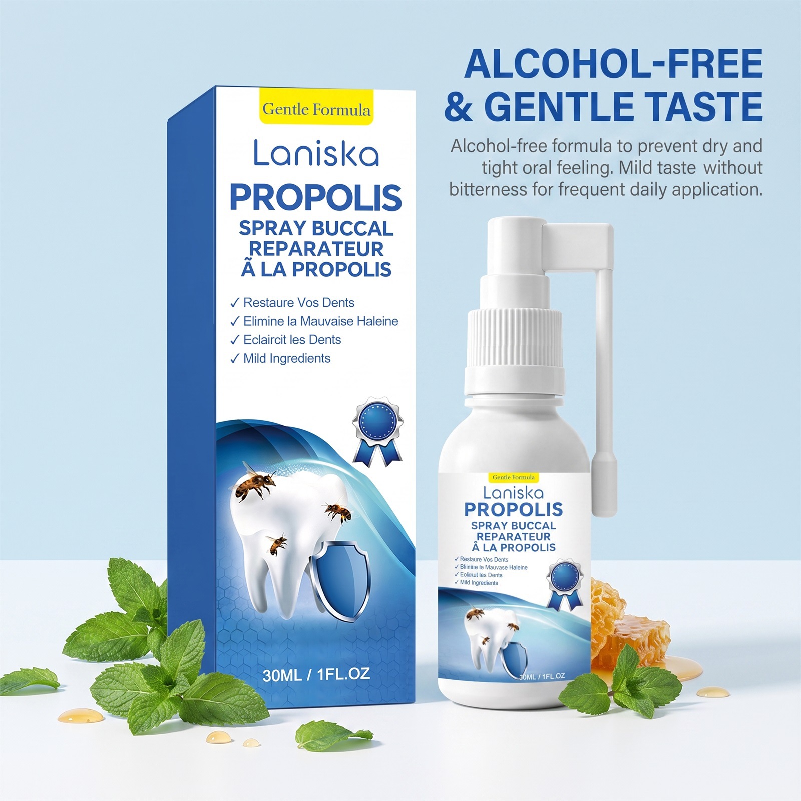 Mild Oral Cleaning Spray - Portable Breath Freshener Mist for Daily Hygiene Care image 2