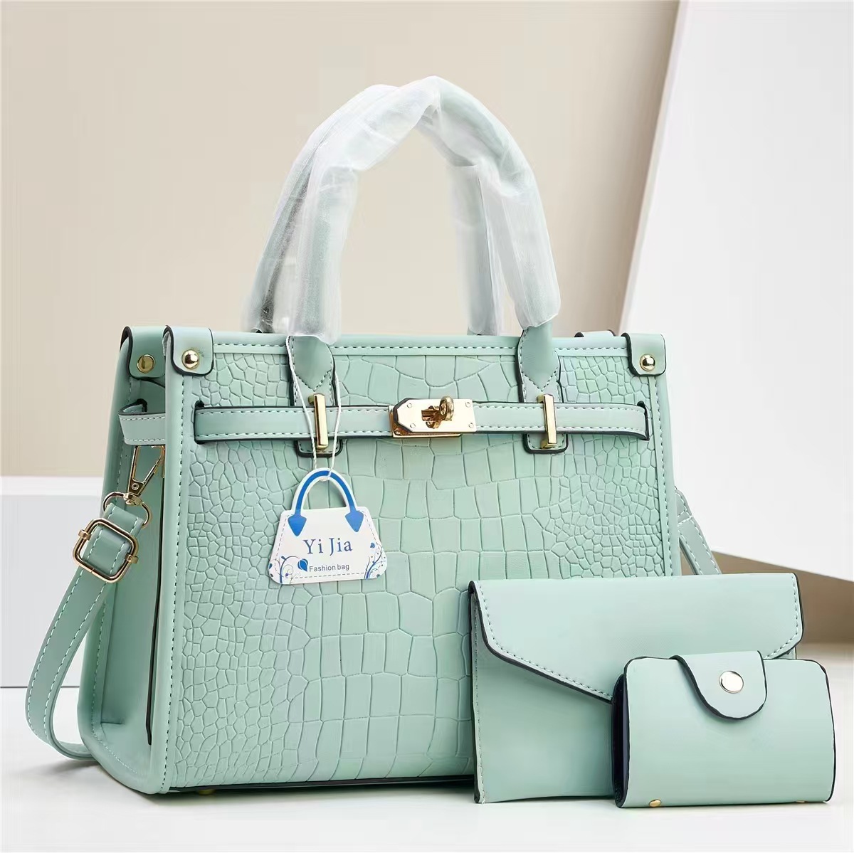Stylish And Minimalist Macaron Three-piece Handbag