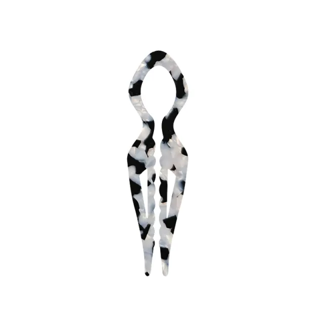 French Acetate Elegant Non slip Teeth Hairpin Leopard Print Beige - Shop at LoveMi