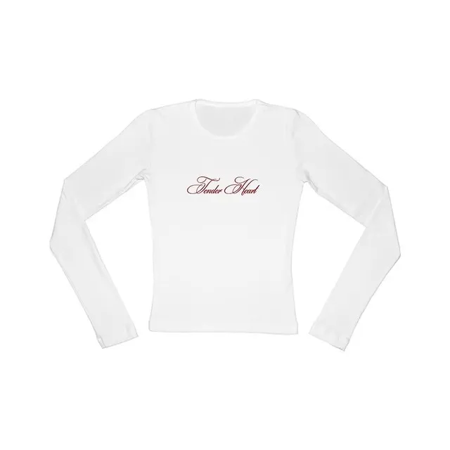 Comfort And Casual Long Sleeve Letter Print Round Neck Cover White - Shop at LoveMi