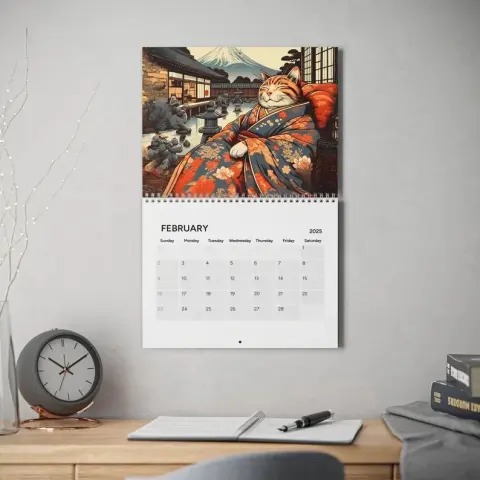 Sleepy Cats of Edo Wall Calendar Cat Lovers