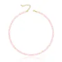Womens Natural Crystal Abacus Bead Necklace view 2