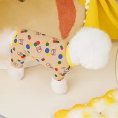 Dog Pet Clothes Colorful Ball Bear - Light Brown - View 1