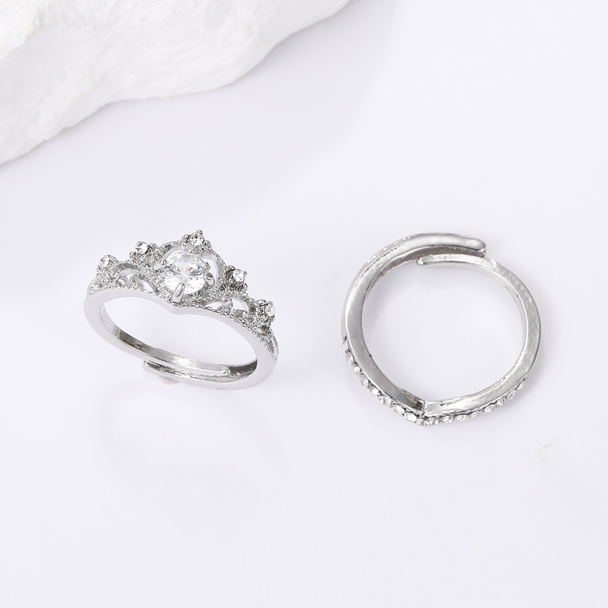 2-piece Ins Style Simple Index Finger Ring