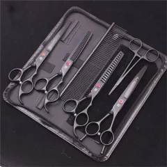 Shiryu Pet Scissors Dog Cat Hair Trimming Straight Scissors - Black - View 1