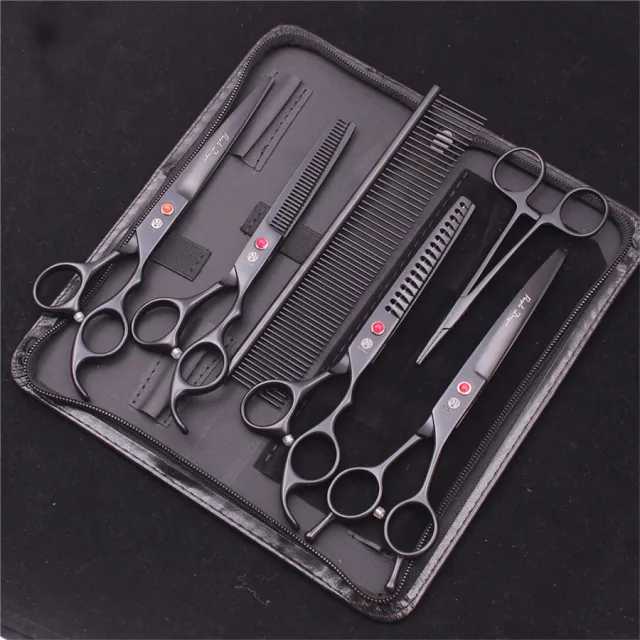 Shiryu Pet Scissors Dog Cat Hair Trimming Straight Scissors Black - Shop at LoveMi