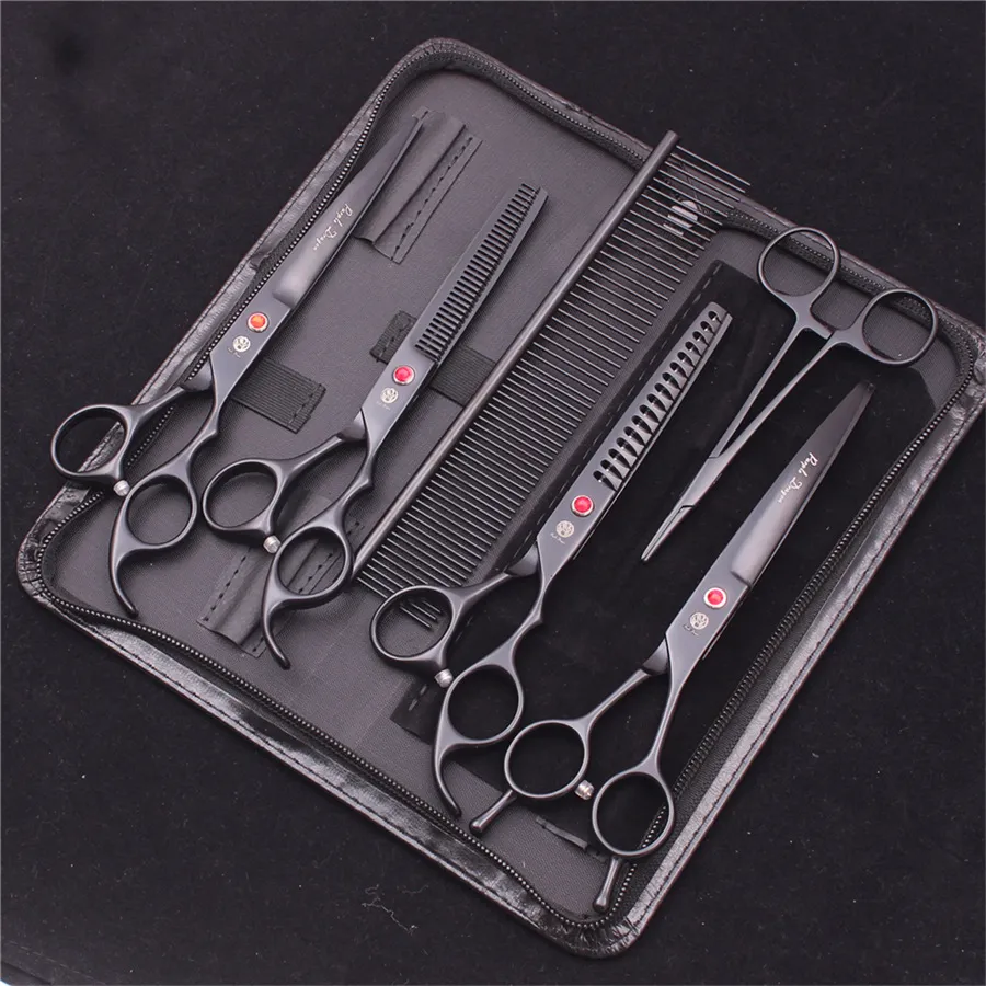 Shiryu Pet Scissors Dog Cat Hair Trimming Straight Scissors - Black