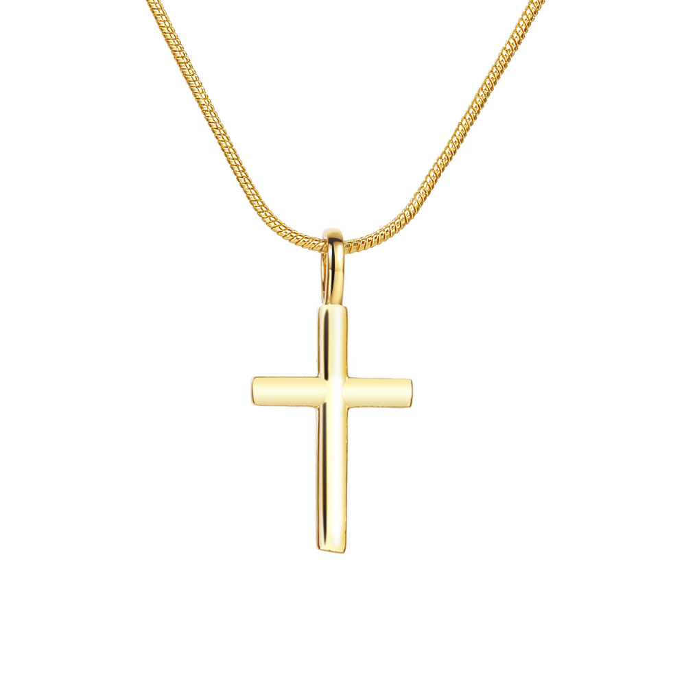 European And American-style Plain Cross Necklace
