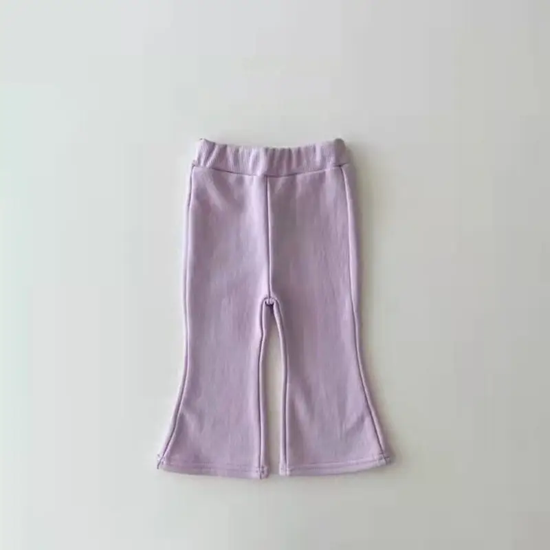 Korean Style Children's Clothing Infant Toddler Spring And Autumn Girls Cotton Suit Baby Candy Color Trendy Children Sweater Pants Two-piece Set