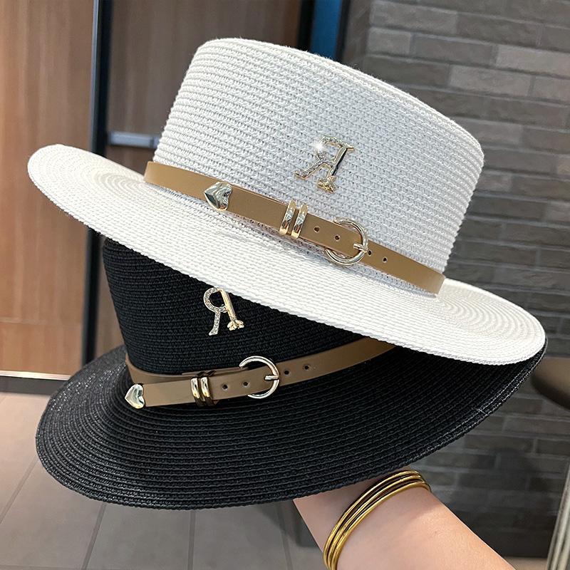 Summer New Arrival Rhinestone Letter Straw Sun Hat