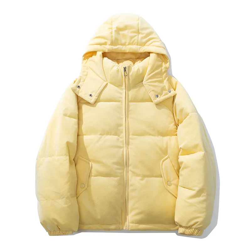 Women's Fashionable New Corduroy Cotton-padded Jacket - Yellow
