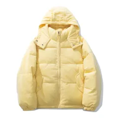 Women's Fashionable New Corduroy Cotton-padded Jacket - Yellow - View 1