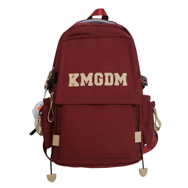 Trendy Casual Large Capacity Waterproof Rucksack Red - Shop at LoveMi