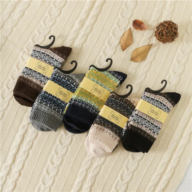 Men's And Women's Autumn And Winter Thickening Thermal Middle Tube Angora Wool Socks Man Pair Road A - Shop at LoveMi