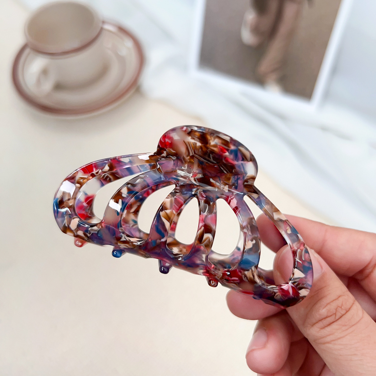 New Korean-style Acetate Lantern Hair Clip, Pumpkin-shaped Claw Clip — foto 10