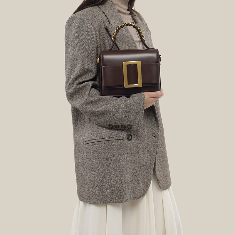 Womens Sleek High-end Patent Leather Crossbody Bag