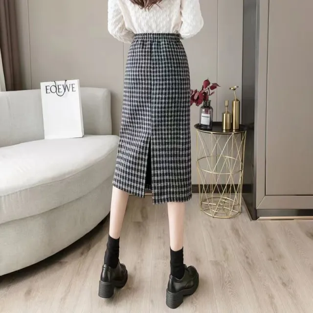Plaid Skirt For Women Spring And Autumn Black - Shop at LoveMi