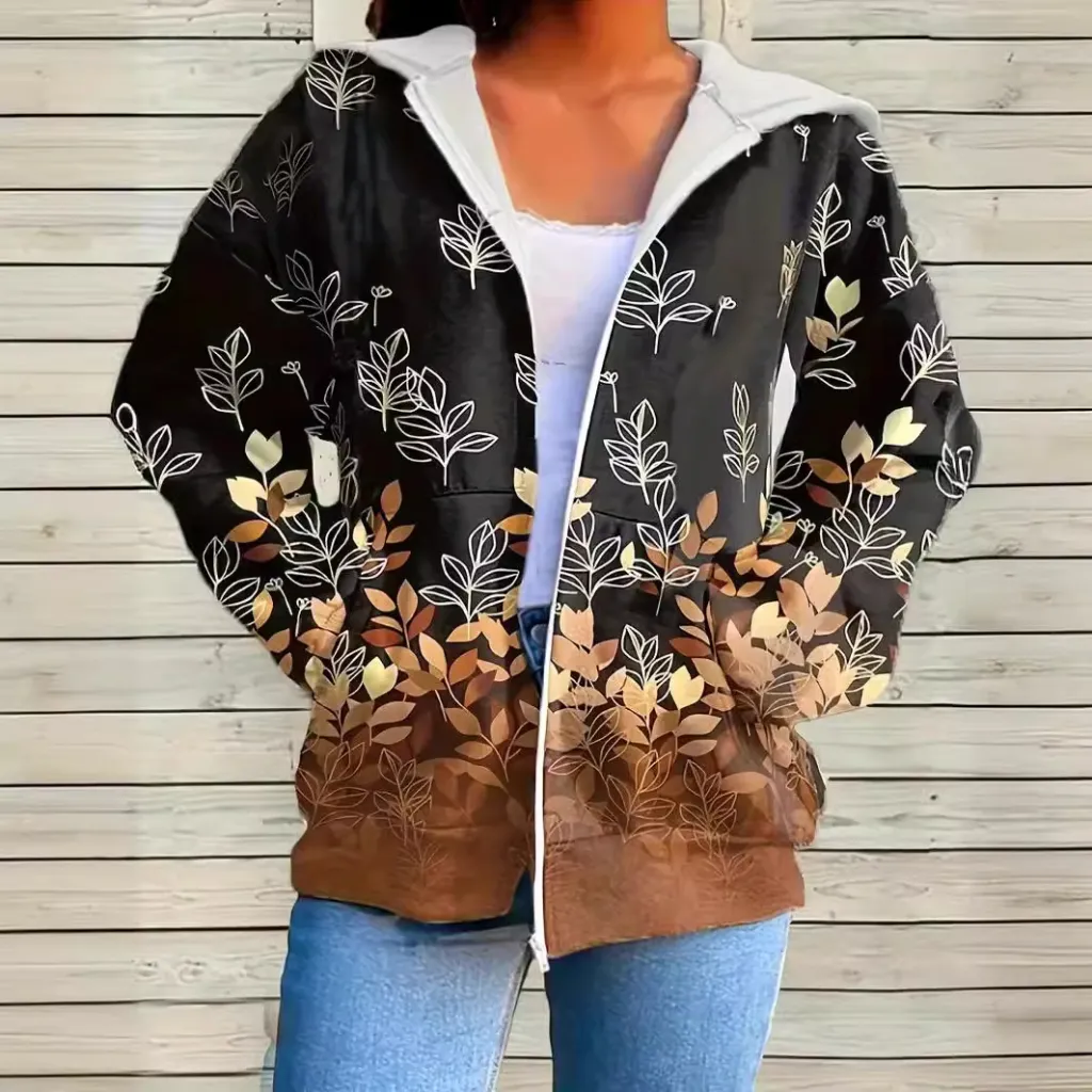 Women's Hoodie Sweatshirt Basic - Zipper Hooded Sweatshirt