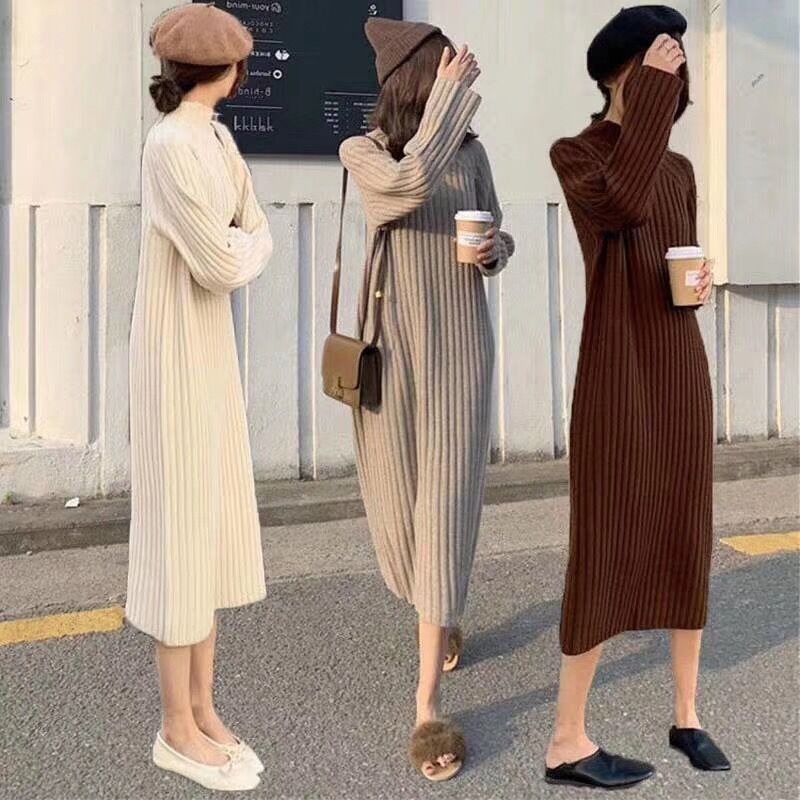 Knitted Dress Women's Autumn And Winter Loose
