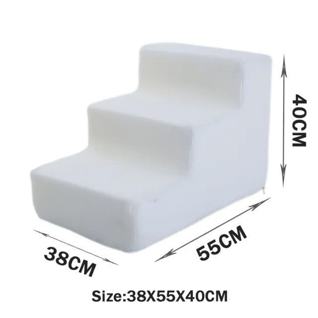 Pet Cat Sofa Steps Folding Non slip Dog Ladder Small Three White - Shop at LoveMi