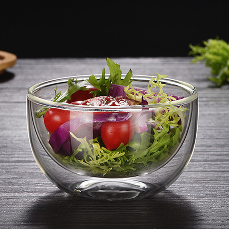 Household Double Layer Breakfast Fruit Vegetable Salad Bowl