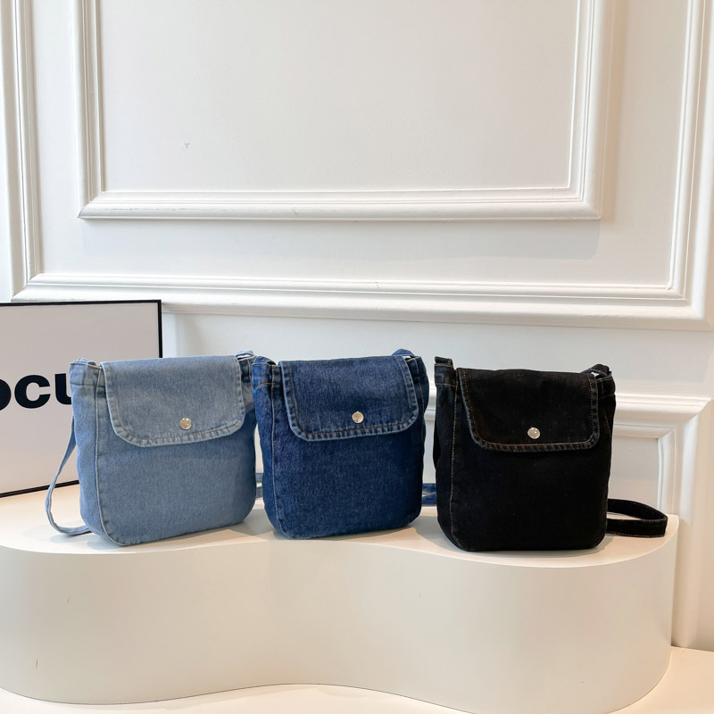 Womens Denim Commuter Crossbody Bag
