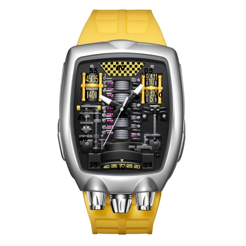Engine Movement Mens Watch Brand Quartz Watch Fashionable And Distinctive 10