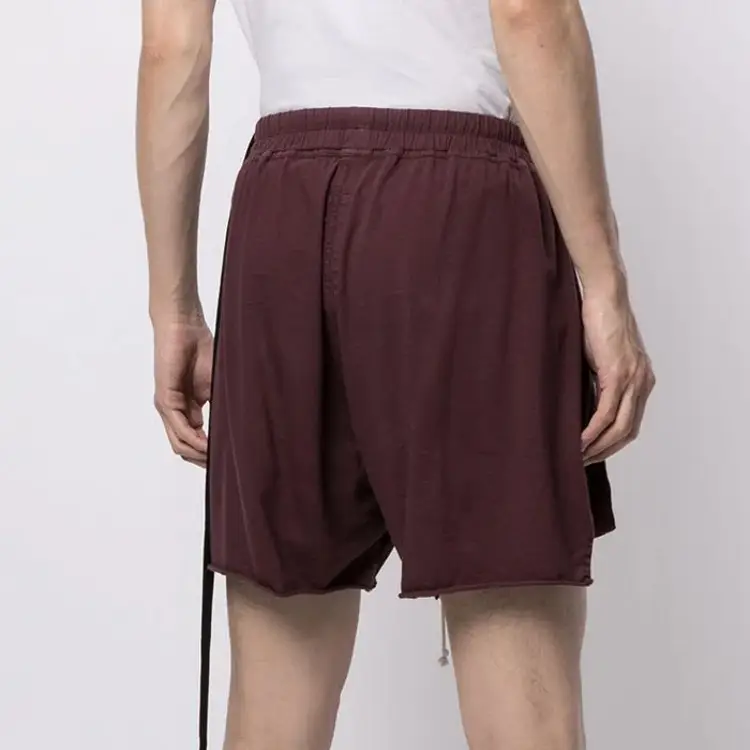 Retro Trendy Sports Fitness Split Shorts Men's Korean Style Loose Zipper Bag