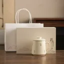Green Leaf Blue Gift Box